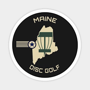 Maine Disc Golf - Shape with Flag Colors Magnet